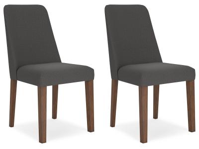 Lyncott Dining Side Chair Charcoal/Brown - D615-02