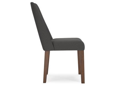 Lyncott Dining Side Chair Charcoal/Brown - D615-02