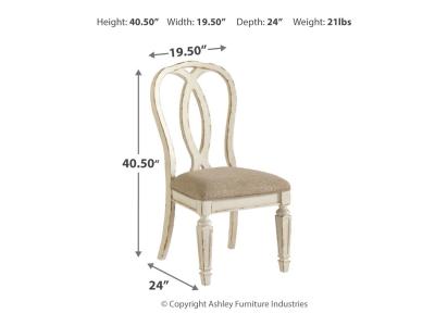 Realyn Dining Side Chair Chipped White - D743-02 