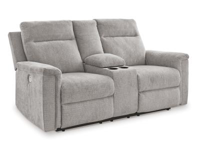 Barnsana Reclining Power Loveseat with Console - 3320196C