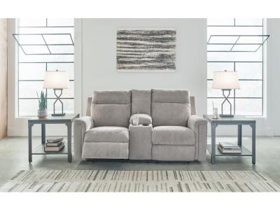 Barnsana Reclining Power Loveseat with Console - 3320196C