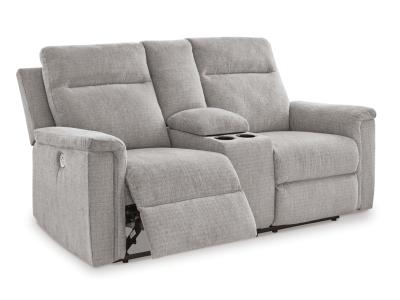 Barnsana Reclining Power Loveseat with Console - 3320196C