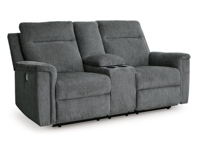 Barnsana Reclining Power Loveseat with Console - 3320296C