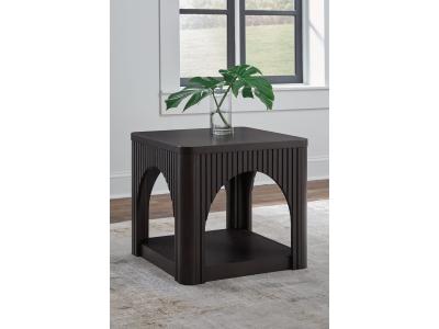 Square End Table/Yellink/Black - T760-2