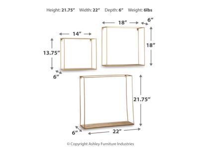 Wall Shelf Set (3/CN)/Efharis A8010107