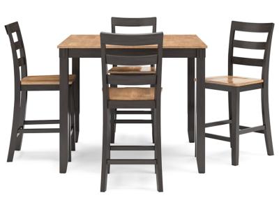 Gesthaven 5 Piece Counter Dining Set in Natural/Brown - D396-223