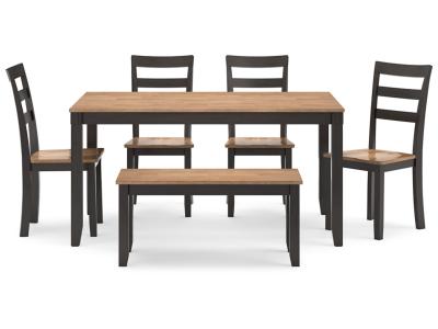 Gesthaven 6 Piece Dining Set in Natural/Brown - D396-325