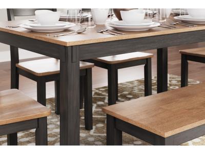 Gesthaven 6 Piece Dining Set in Natural/Brown - D396-325