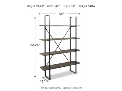 Bookcase/Gilesgrove/Black/Gray A4000017