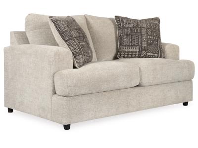 Soletren Stationary Fabric Loveseat Stone - 9510435 