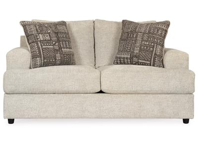 Soletren Stationary Fabric Loveseat Stone - 9510435 