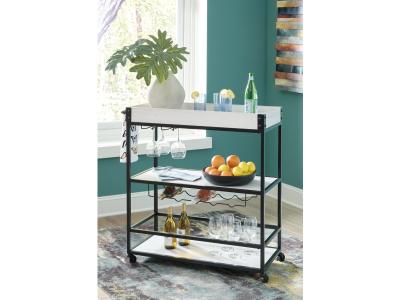 Bar Cart/Bayflynn/White/Black A4000393