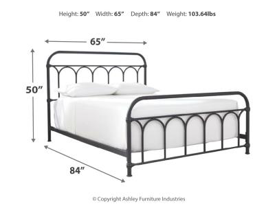 Nashburg Queen Metal Bed -  B280-681