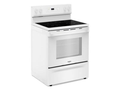 30" Whirlpool 5.3 Cu. Ft. Freestanding Electric Range with Steam Clean - YWFES3330RW