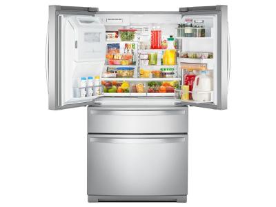 36" Whirlpool 26 Cu. Ft. Wide 4 Door Refrigerator with Prep and Store Bins - WRMF7736PZ