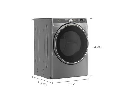 27" Whirlpool 7.4 Cu. Ft. Smart Front Load Gas Dryer with Steam Capabilities in Radiant Silver - WGD6720RR