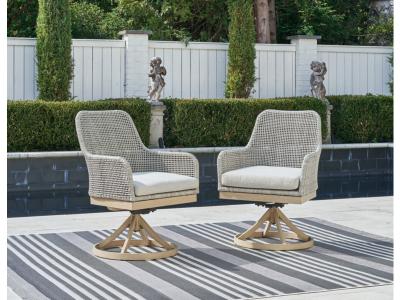 Signature Design by Ashley® Seton Creek Outdoor Swivel Dining Chair (Set of 2) - P798-602A