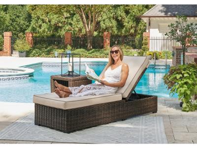 Signature Design by Ashley® Coastline Bay Outdoor Chaise Lounge with Cushion - P784-815