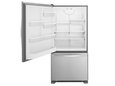 30" Whirlpool 19 Cu. Ft. Bottom-Freezer Refrigerator With Freezer Drawer - WRB329LFBM