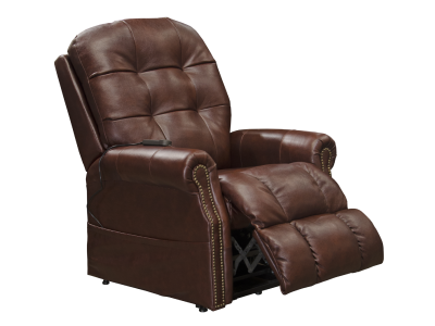 Catnapper Madison 4891 Lift Leather Chair in Walnut - 4891 1283-19/3083-19