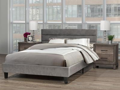 Full Size Platform Bed In Grey - LX895-F-GR