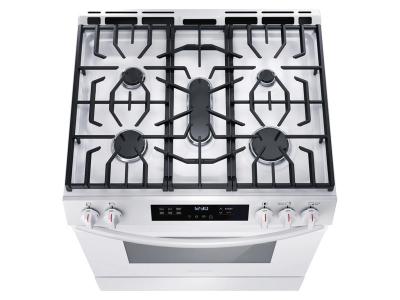 30" Frigidaire Front Control Freestanding Gas Range in White - FCFG3062AW