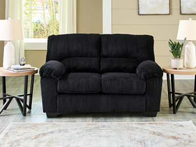 Signature Design by Ashley SimpleJoy Loveseat in Onyx - 2420435