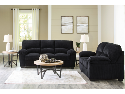 Signature Design by Ashley SimpleJoy Loveseat in Onyx - 2420435