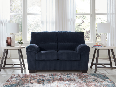 Signature Design by Ashley SimpleJoy Loveseat in Navy - 2420535