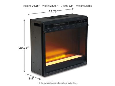 Fireplace Insert with Crushed Glass - W100-02