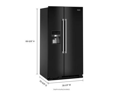 36" Maytag Side-by-Side Refrigerator 25 Cu. Ft. - MRSF4036PB