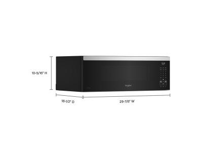 30" Whirlpool 1.1 Cu. Ft. Smart Low Profile Microwave Hood Combination with 450 CRM 4-Speed Venting - YWMML5530RZ