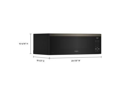 30" Whirlpool 1.1 Cu. Ft. Smart Low Profile Microwave Hood Combination with 450 CRM 4-Speed Venting- YWMML5530RV