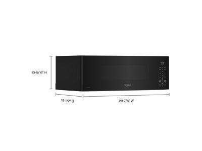 30" Whirlpool 1.1 Cu. Ft. Smart Low Profile Microwave Hood Combination with 450 CRM 4-Speed Venting - YWMML5530RB