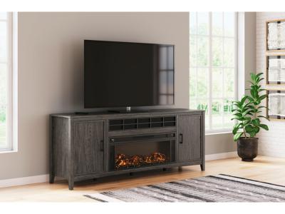 Montillan 84" TV Stand with Electric Fireplace - W651W1