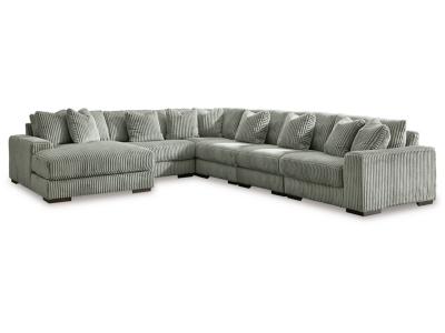 Lindyn 6-Piece Sectional with Chaise in Fog - 21105S8