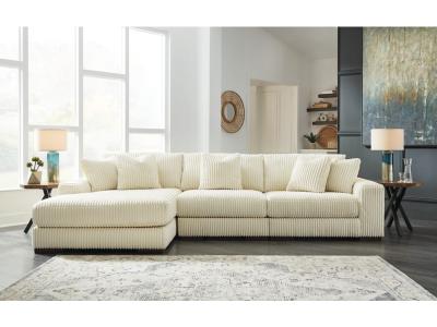 Lindyn 3-Piece Sectional with Chaise in Ivory - 21104S13