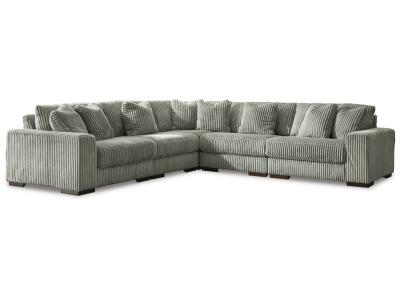 Lindyn 5-Piece Sectional in Fog - 21105S5