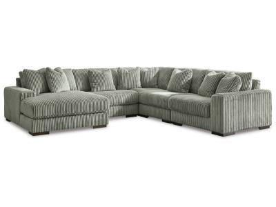  Lindyn 5-Piece Sectional with Chaise in Fog- 21105S6