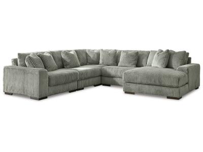 Lindyn 5-Piece Sectional with Chaise in Fog- 21105S7