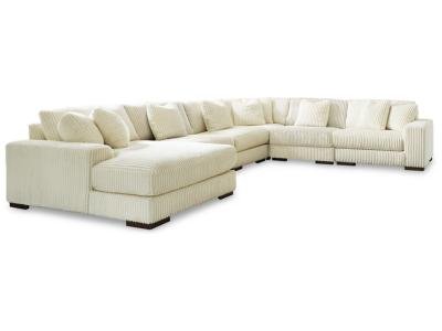 Lindyn 6-Piece Sectional with Chaise in Ivory- 21104S11