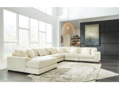 Lindyn 6-Piece Sectional with Chaise in Ivory- 21104S11