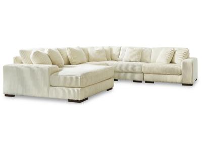 Lindyn 5-Piece Sectional with Chaise in Ivory - 21104S6