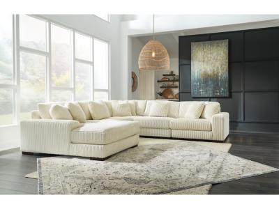 Lindyn 5-Piece Sectional with Chaise in Ivory - 21104S6