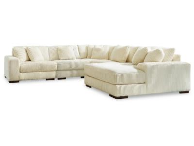 Lindyn 5-Piece Sectional with Chaise in Ivory- 21104S7