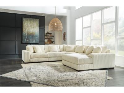 Lindyn 5-Piece Sectional with Chaise in Ivory- 21104S7