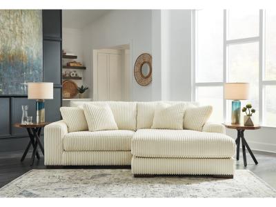 Lindyn 2-Piece Sectional with Chaise in Ivory - 21104S4