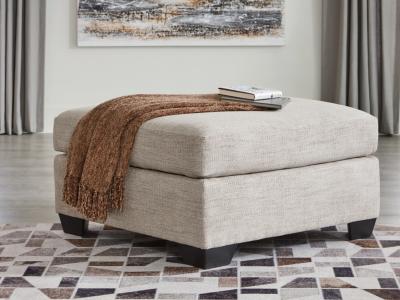 Mahoney Oversized Accent Ottoman in Pebble - 3100408