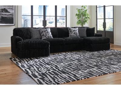 Midnight-Madness 3-Piece Sectional with Chaise in Onyx - 98103S5