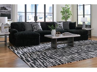 Midnight-Madness 3-Piece Sectional with Chaise in Onyx - 98103S5